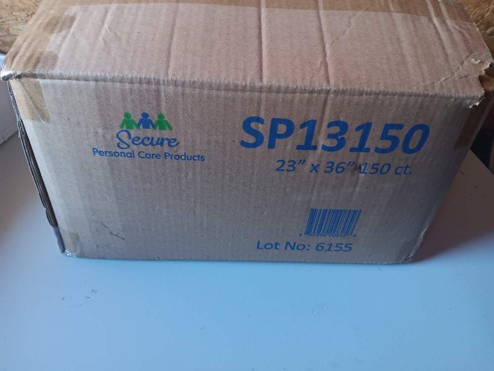 150 Secure Personal Care Products Under Pads 23×36 (15 Bags Of 10) SP13150