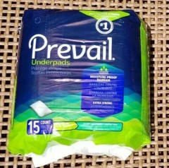 Prevail Fluff Underpad Help Keep Beds Dry and Clean Soft Absorb Large 15 Count