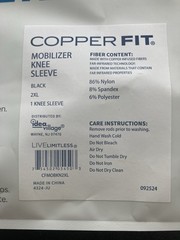 Copper Fit Mobilizer Knee Sleeve Black 2XL Compression