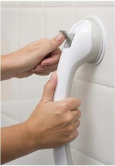 Safe-Er-Grip S10255 Plastic White Suction Cup Grab Bar 16 in.