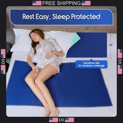 1 Reusable Waterproof Bed Pad 34×54 Inches for Incontinence