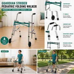 Pediatric Tweener Glider Walker with 5″ Wheels 175 Lb Capacity G07783M Medline
