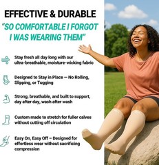 OEKO-TEX Certified Plus Size Compression Sleeves 2XL-6XL – Stylish & Effective