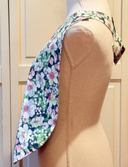 Handmade Adult Bib Clothing Protector Floral Design Hook and Loop Closure