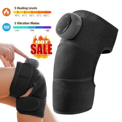 Electric Knee Massager Shoulder Brace with 5 Vibration Modes, 5 Heating Levels