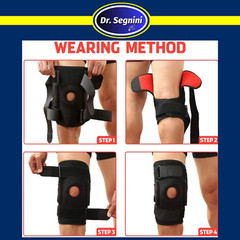 KNEE BRACE HINGED COMPRESSION SLEEVE JOINT SUPPORT OPEN PATELLA STABILIZER WRAP✅