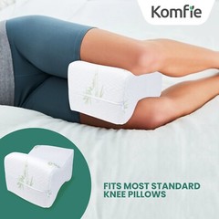 Komfie Bamboo Knee Pillow Cover – Replacement Leg Pillow Case – Cooling Cover
