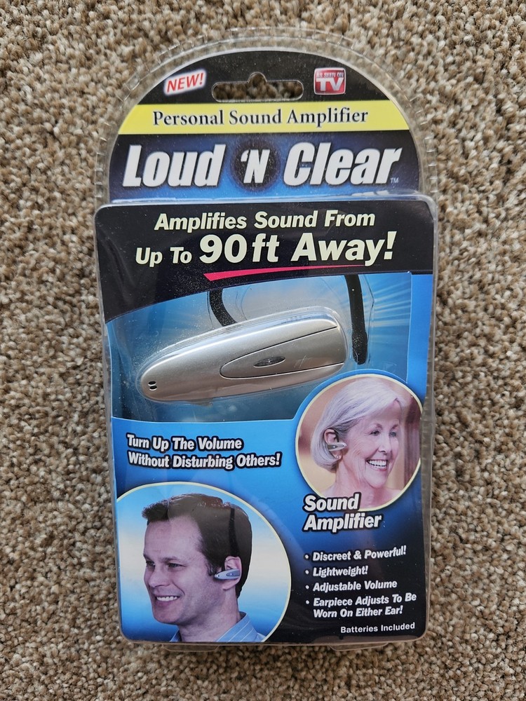 Loud N Clear Personal Sound Amplifier Ear Piece New Sealed As Seen On TV – NEW
