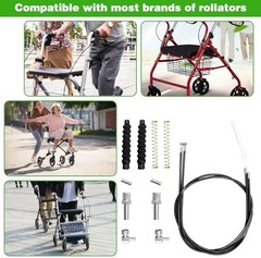 14Pcs Brake Cable Parts for Walkers Replace, Drive Rollator Replacement Parts wi