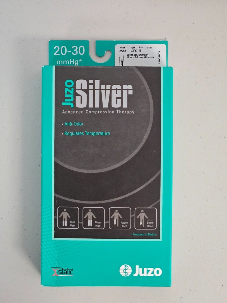 Juzo Silver 3561 Advanced Compression Therapy 20-30 mmHg BK Shrinker CFS 12″