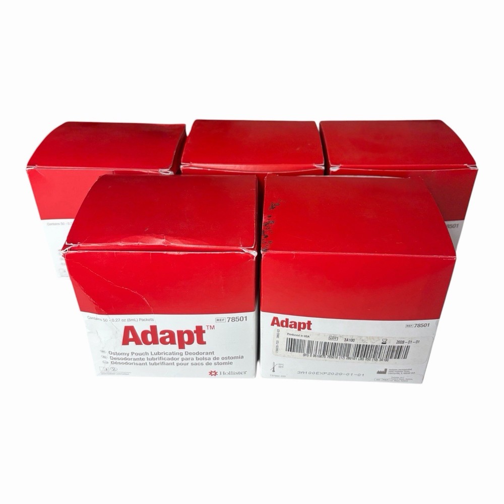 Hollister Adapt 78501 Ostomy Lubricating Deodorant 250 Packets Lot Of 5 Boxes