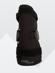 DonJoy Adult Black Deluxe Hinged Open Popliteal Knee Wrap Brace w/Drytex Size Lg
