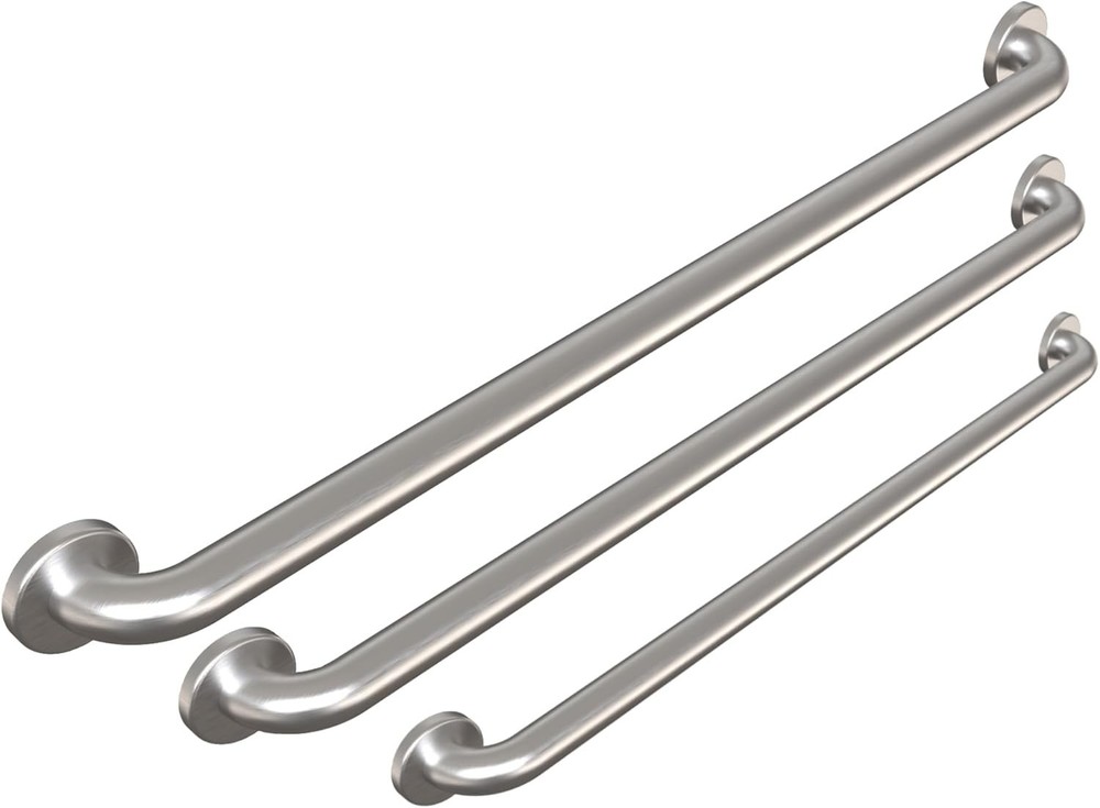 ADA Grab Bar Set 18″ 36″ 42″ 1.5″ Dia Commercial 3 Pack