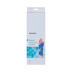 McKesson Hook and Loop Strap Wrist Brace with Thumb Spica for Right Hand