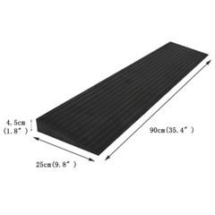 Anti-slip Solid Rubber Threshold Ramp Step Threshold Ramp Pad 9.8 x 35.4 x 1.8“