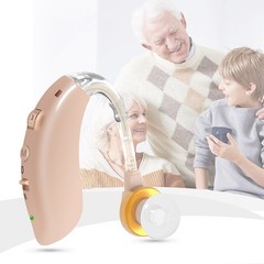 Hearing Amplifier, Single Ear LR44H Battery Powered BTE Device for Seniors