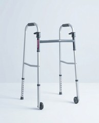 Ultimate Home Care 2-Wheel Adjustable Height Walking Frame Silver/Gray