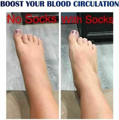 Copper Closed Toe Compression Socks Leg Calf Ankle Support Men Women S-XL