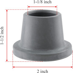 1-1/8 Inch Replacement Feet for Shower Chair Bath Seat, 4 Pack Rubber Tips Non-S