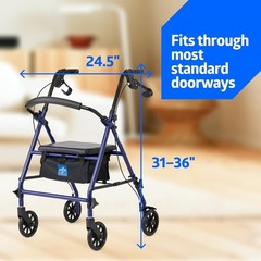 Cosydora Rollator Walkers For Seniors With Seat , 13.6 Lbs Ultra Lightweight