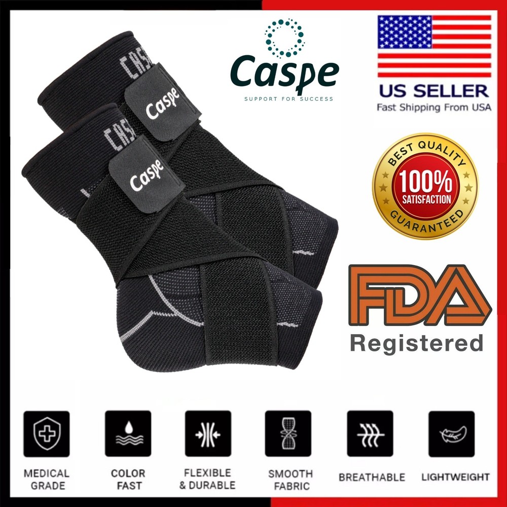 Ankle Brace Support Compression Sleeve Plantar Fasciitis Pain Relief Foot Wrap