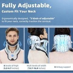 Cervical Neck Traction Device with Electric Pump – Adjustable Pain Relief Stretc