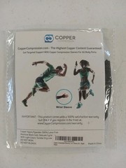 Copper Compression Wrist Sleeve Black XL 1 SLEEVE