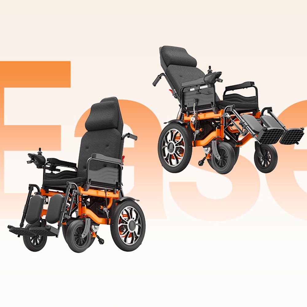 Electric Wheelchairs Reclining Foldable Lightweight Wheelchair Aid Motorized