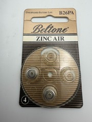 Beltone Hearing Aid Lot Custom Ear Molds B26PA Zinc Air Batteries & Case