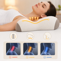 Buckwheat Neck Pillow Cylindrical Cervical Support Bolster Cushion