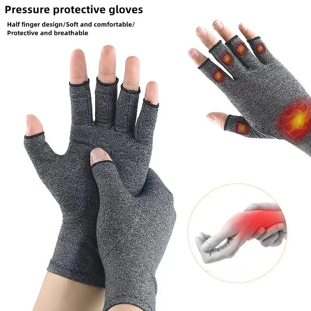 Arthritis Gloves Compression Joint Finger Hand Wrist Support Brace Pain Relief