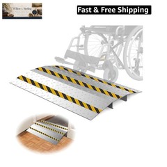 Door Threshold ramp 31.5″ W*18.9″ L, Metal Bridge Doorway Threshold ramp to g…
