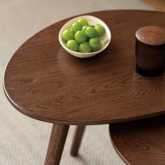 Vadisun Small Oval Coffee Table 33.5 Mid Century Modern Coffee Table For Living