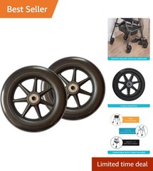 Replacement Walker Wheels 6 Inches for Smooth Mobility