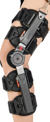 Adjustable Hinged Knee Brace Black Quick Release Buckles Angle Adjustable