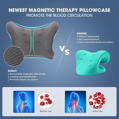 Neck Pain Relief Pillow Magnetic Therapy Cervical Traction Device Travel