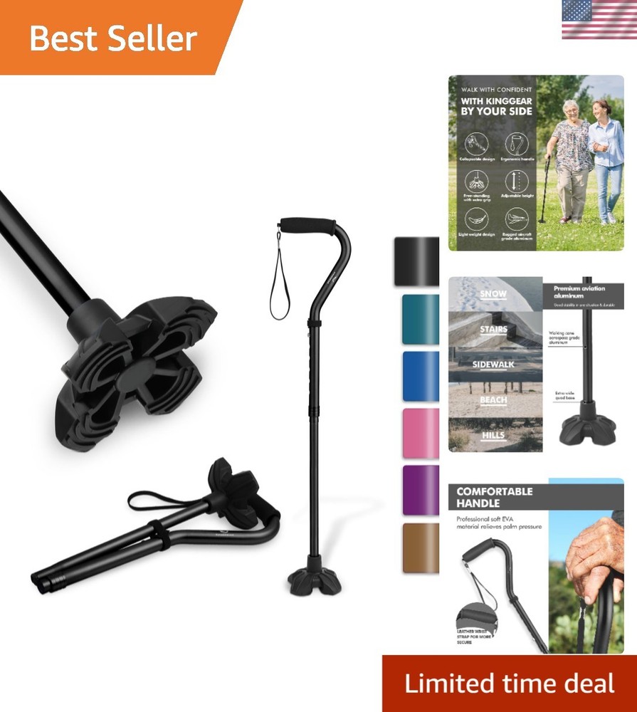 F1 Lightweight Walking Cane for Seniors, Adjustable 31-36 Inches with EVA Handle