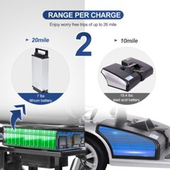 Double Motor 700W 3-Wheels Folding Electric Mobility Scooter Portable Scooter