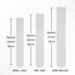 6 Pairs Men’s Over the Calf Tube Socks, Cushioned Cotton Athletic Knee High S…