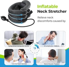AUVON Inflatable Neck Stretcher for Cervical Traction, Cervical Stretcher with 3
