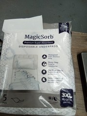 Unbranded Magic Sorb Disposal Underpads 36×60 5 Ct 406 Dt