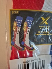 USA Design-Extreme Fit Elite Compression Socks L/XL Graduated 15-20 mmHg-NEW