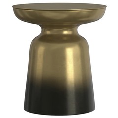 Simplihome Toby – 17 Wide X 18 High Solid Iron Drum Accent In Gold And