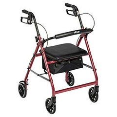 Lightweight 4 Wheel Rollator Rolling Walker Mobility, Weighs only 12 lbs.