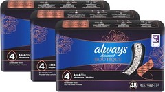 Always Discreet Boutique Incontinence Pads Moderate Absorbency, Regular – 144 Ct
