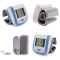 New Automatic Wrist LCD Digital Wrist Blood Pressure Cuff Meter Counter 5 Color