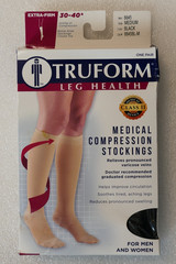 New! Truform Compression Stocks 30-40 – Below Knee Closed Toe Medium BLK