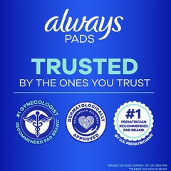 Always Ultra Thin Pads | Long Super Absorbency | Unscented | 58 Count