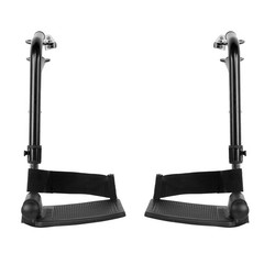 ENCAREFOR Wheelchair Elevating Legrests ，Composite Universal, Black