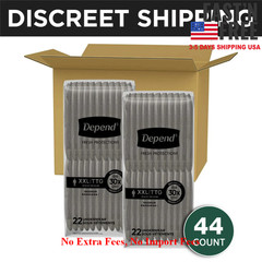 44 Ct Depend Fresh Protection Incontinence Underwear for Men, Adult Diapers, XXL